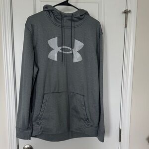 Under Armour Men’s Dark Gray Crewneck Hoodie with Logo